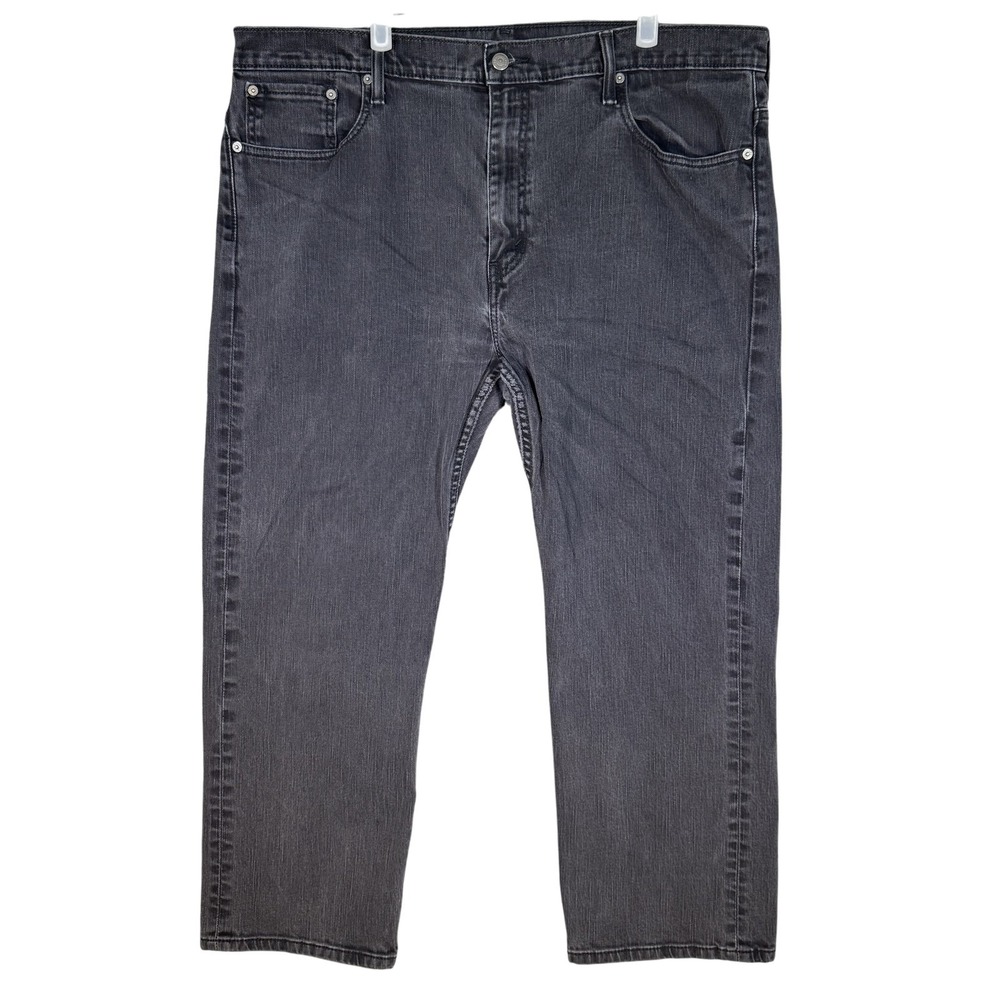 Levis 569 Jeans Mens 40x30 Black Loose Straight Fit Denim Comfort Stretch USA
